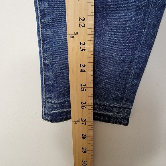 FRAME Skinny Jean Le Skinny de Jeanne Edenvale Wash Released Hem Women 27 Denim - Picture 13 of 14